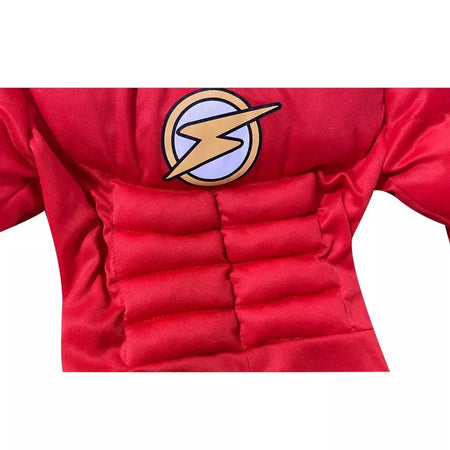 Halloween conjunto de super-heróis flash músculo fantasia vestido unisex fantasia carnaval festa cosplay trajes fantasia vestido chapelaria máscara conjuntos