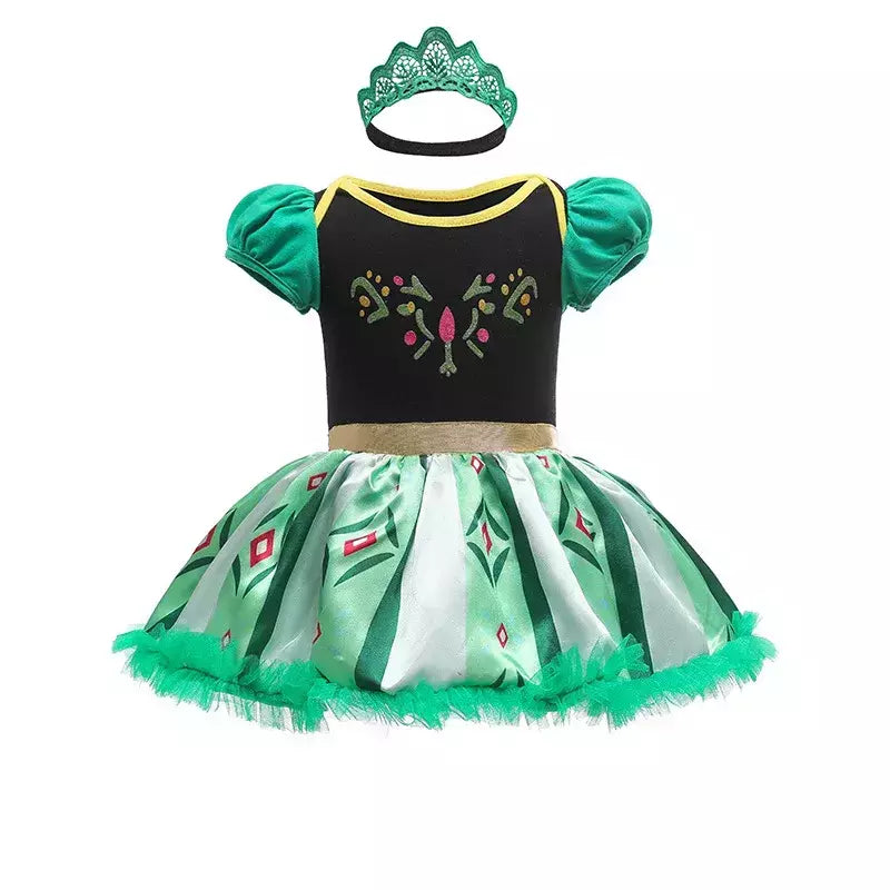Baby Romper TUTU Vestido Com Headband Infantil Baby Princess Girl Roupas Tamanho 3-18M Cute Design Baby Dress Party Trajes