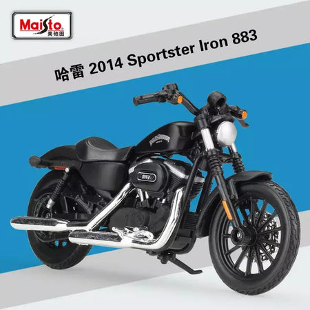Maisto 1:18 harley davidson sportster ferro 883 liga clássico modelo da motocicleta diecast metal motocicleta modelo crianças brinquedos presente