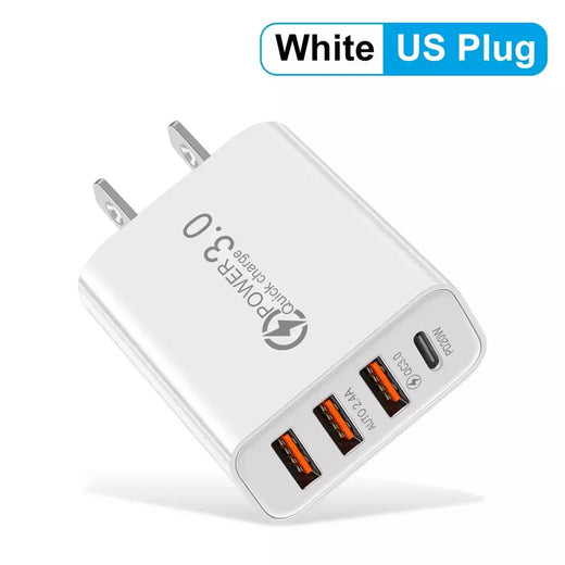 Carregador de parede multiportas total de 20W USB PD adaptador para Xiaomi iPhone 13 12 para carregamento de plugue de celular Samsung