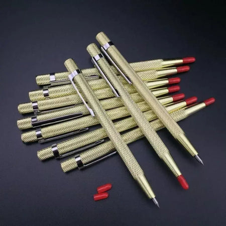 1/2/5 pçs diamante scriber caneta ponta de aço tungstênio marcador de carboneto caneta gravura para vidro cerâmica metal madeira gravura ferramentas manuais