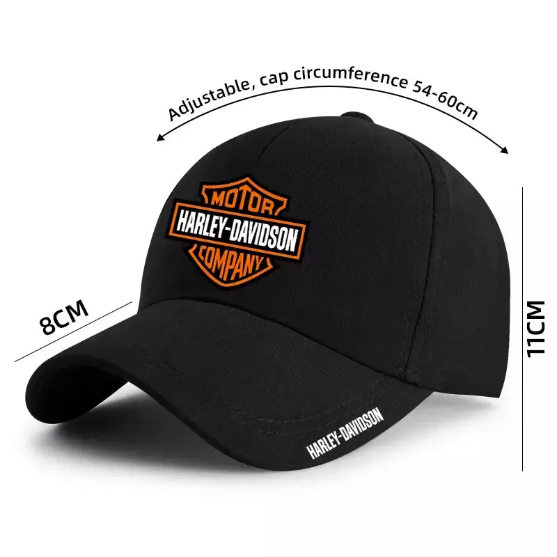 Carro 3d chapéu língua de pato para harley davidson sportster crachá boné moto boné de beisebol ajustável casual caminhão hip hop chapéu