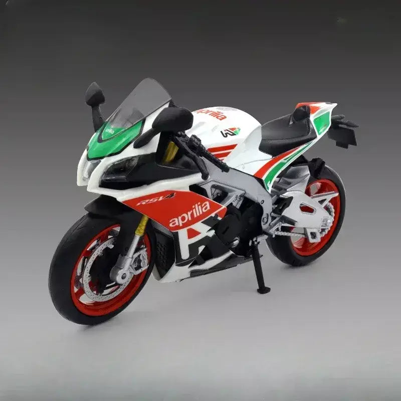1:12 apulia rsv4 suzuki gsx liga modelo de carro da motocicleta brinquedos diecast roda dianteira direção suspensão da roda traseira presentes das crianças