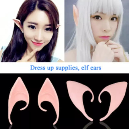 Orelhas de elfo de anjo misterioso, orelhas de látex para cosplay de fadas, acessórios de fantasia, decoração de halloween, adereços fotográficos, brinquedos para adultos e crianças