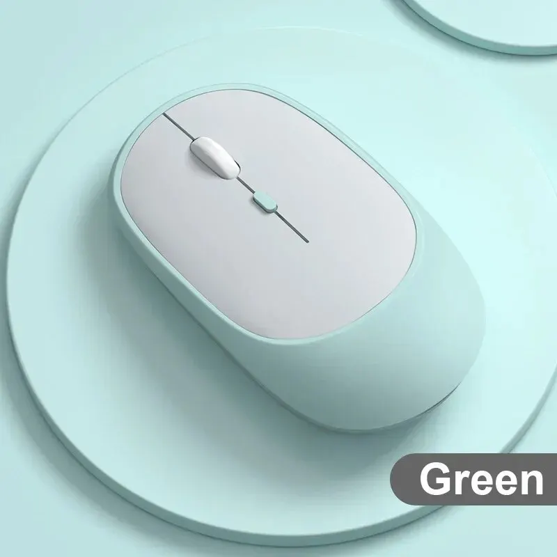 Mouse para jogos sem fio 2.4Gh, modos duplos, Bluetooth, consumo de energia ultrabaixo, compatível com PC, Mac, computadores, laptops, mudo