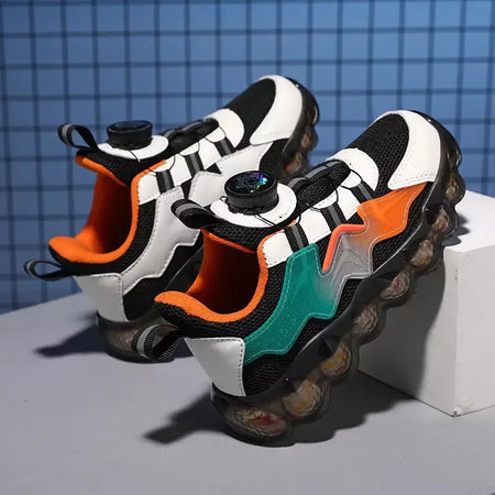Crianças sapatos esportivos meninos moda correndo lazer malha confortável ao ar livre crianças sapatos casuais tênis leves tênis