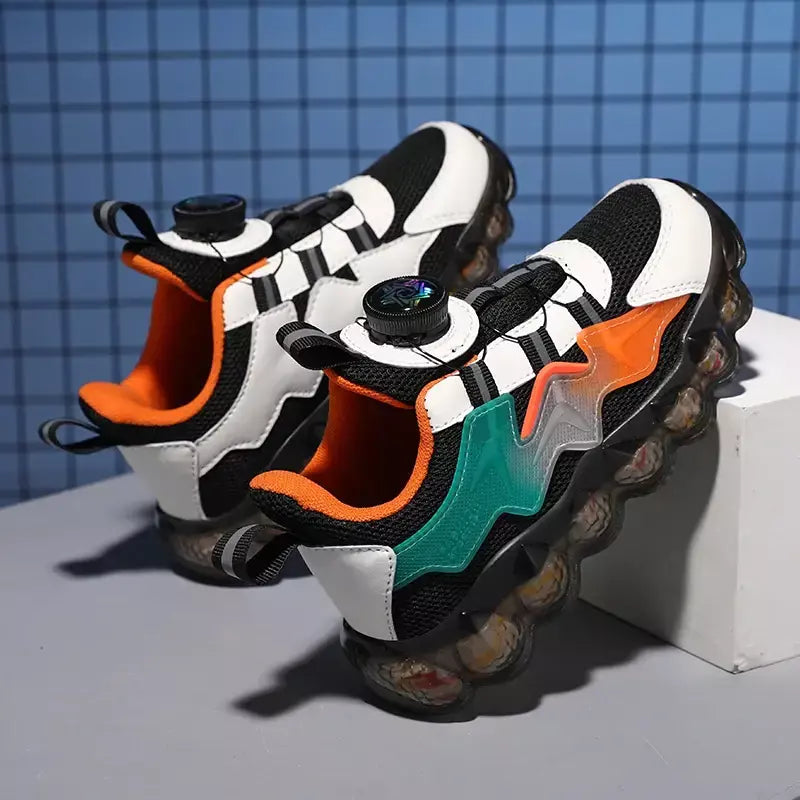 Crianças sapatos esportivos meninos moda correndo lazer malha confortável ao ar livre crianças sapatos casuais tênis leves tênis