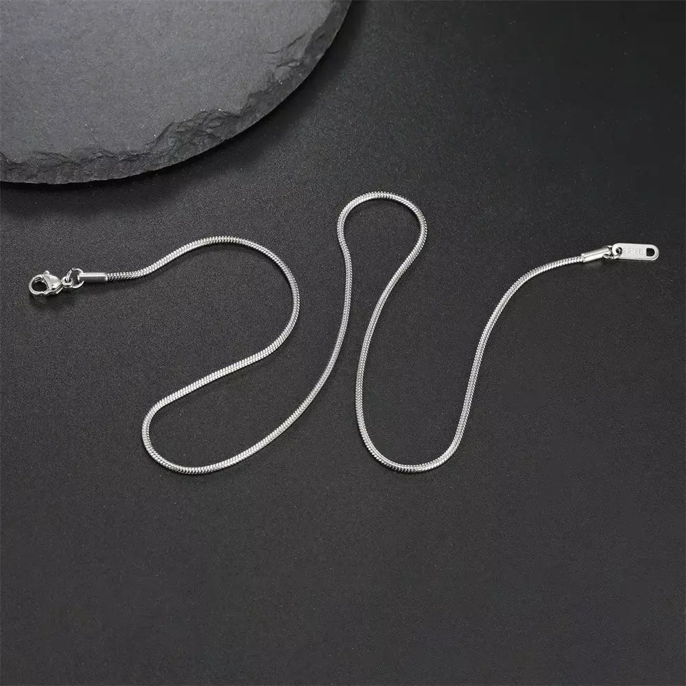 My Shape Rodada Cobra Cadeia Colar para Mulheres Homens Aço Inoxidável Link Cadeia 0.9mm 1.2mm 2mm Cadeia Gargantilha Moda Jóias Presentes