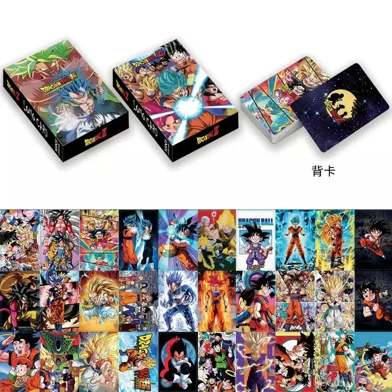 30 pçs dragon ballz lomo cartões photocard dupla face super saiyan goku impressão álbum de fotos cartão coleção cartões postais presentes engraçados