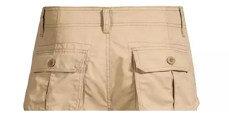 Shorts de praia largas para homens, macacão de bolso múltiplo, calça níquel confortável de algodão para o verão, esportes casuais ao ar livre