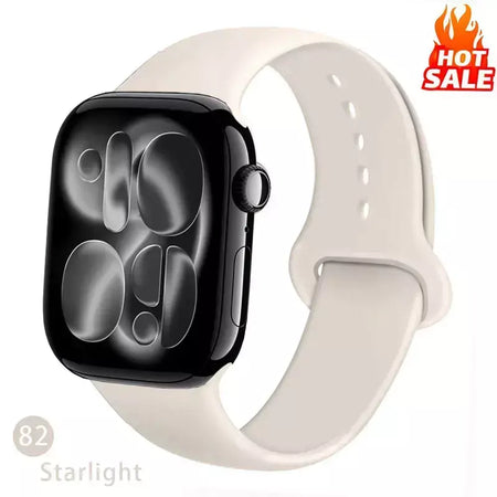 Pulseiras de silicone para apple watch pulseira 44mm 45mm 40 41mm 42-46mm pulseiras esportivas iwatch série 10 11 9 8 7 6 5 4 se ultra 3/2 49mm
