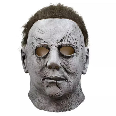 Máscara de látex masculina Michael Myers, rosto cheio, rímel, Rave Cosplay, filmes, brinquedos complicados, terror, fantasias extravagantes, máscara de terror