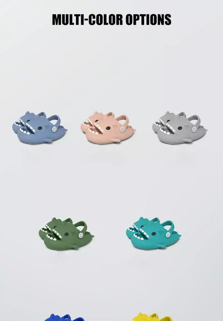 Tridimensional crianças tubarão buraco sapatos verão casa bebê antiderrapante sandálias plataforma bonito dos desenhos animados sola macia crianças slippe