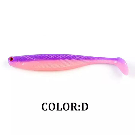 Novo supercontinente shadtteez t-tail 50mm 70mm 100mm pique zander predador pesca 3d olhos isca macia iscas de pesca