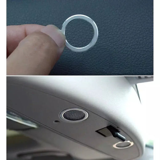 Guarnição de luz para espelho interior, 2 peças, para mercedes benz w203 w211 w212 a b c e cla gla glk ml gl classe acessório cromado