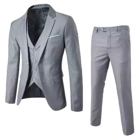 Ternos formais masculinos completos, conjuntos elegantes de blazers, roupas de casamento, calças, jaquetas, fantasias de luxo, negócios de casamento, 2 peças
