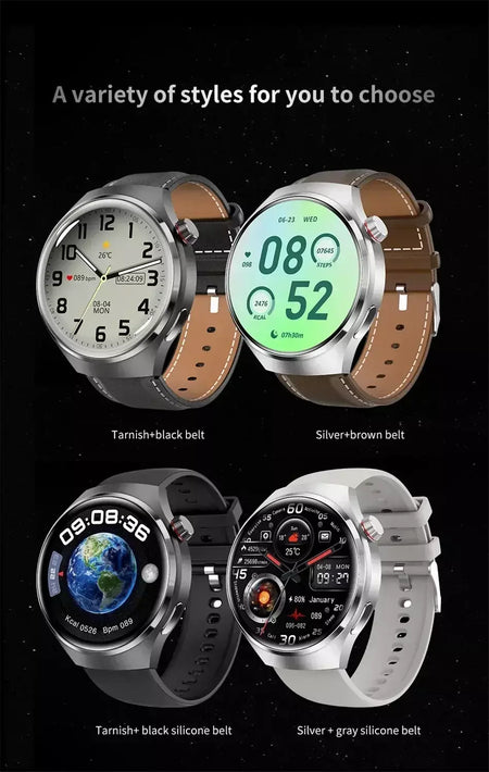 Xiaomi para pro relógio inteligente masculino 4 pro amoled tela hd bluetooth chamada gps nfc freqüência cardíaca açúcar no sangue smartwatch 2024 novo