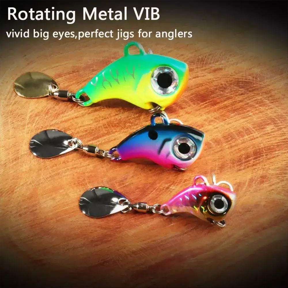 Spinner isca vib colher de metal gabarito pesca vibração 10g 20g 30g artificial duro isca lantejoulas pesca oscilação rotativa isca giratória