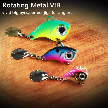 Spinner isca vib colher de metal gabarito pesca vibração 10g 20g 30g artificial duro isca lantejoulas pesca oscilação rotativa isca giratória