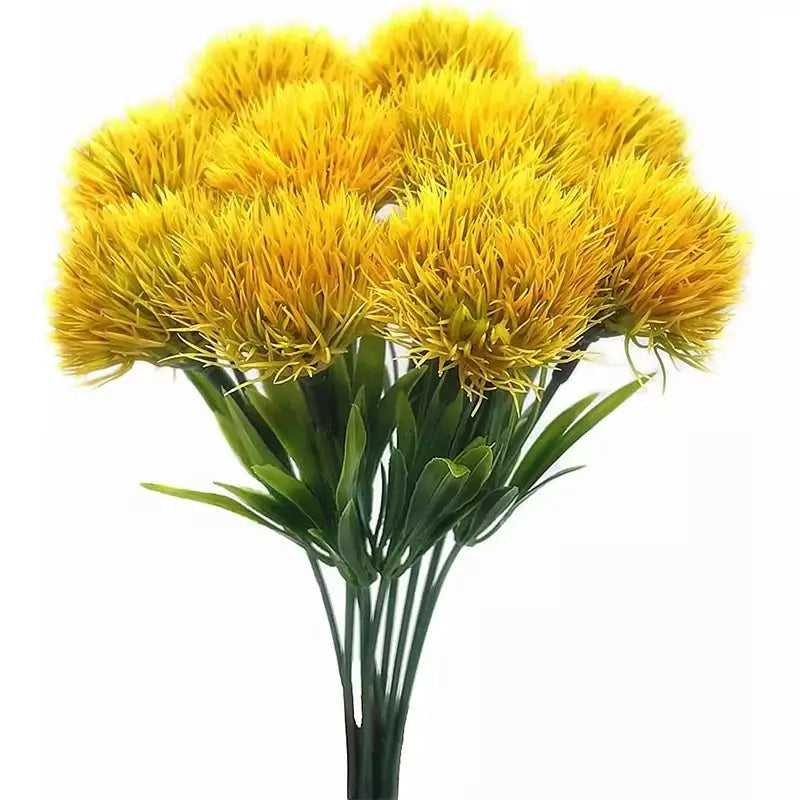 3/5/10 pçs 26cm plantas artificiais buquê de dandelion para casa decoração do quarto jardim casamento flores falsas vaso ornamental