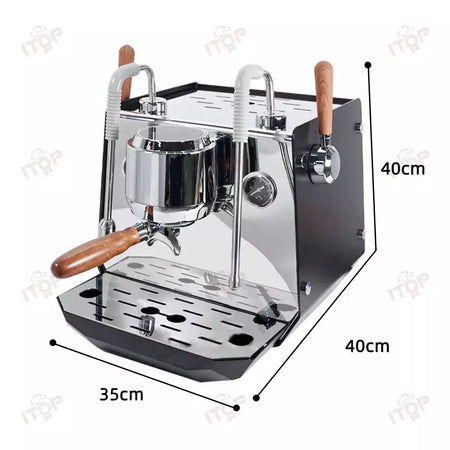 Bomba rotativa máquina de café casa/comercial máquina de café expresso 0.5l + 1l boliers controle de temperatura pid conectar água externa