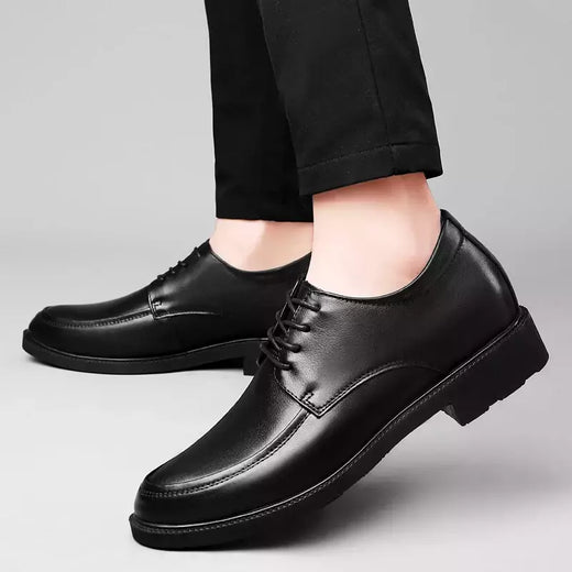 Oxfords-Sapatos de couro genuíno para homens, preto clássico brogue, vestido de casamento, festa, escritório, negócios, sapatos formais, moda