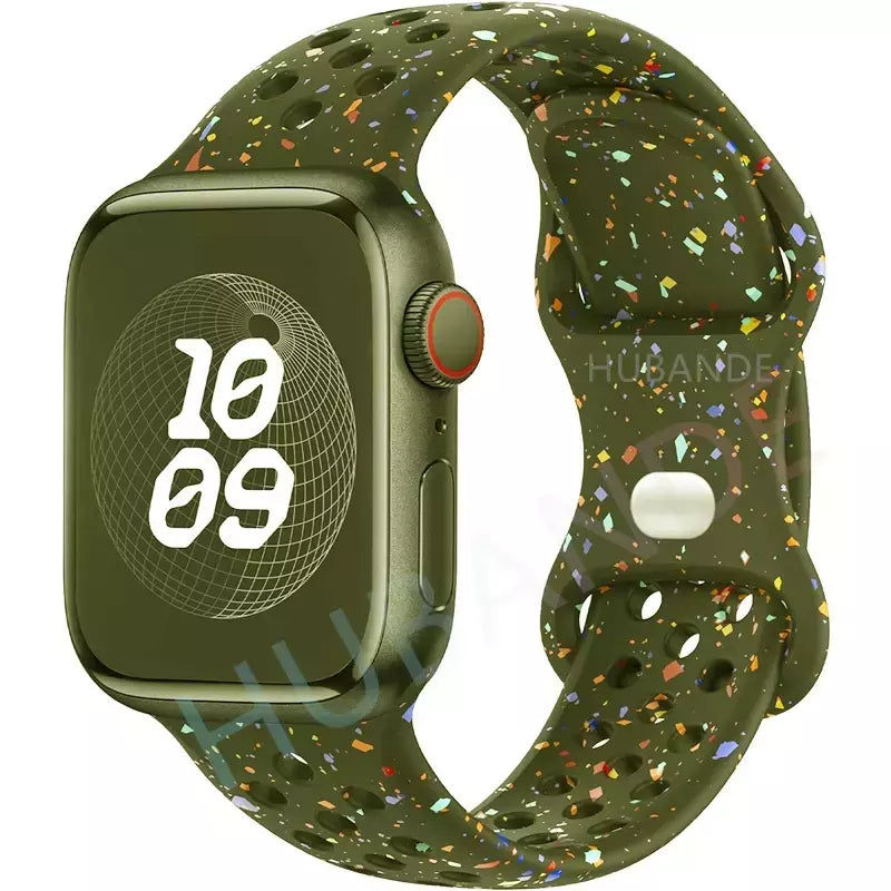 Correia Desportiva Respirável para Apple Watch, Band, Correa, iWatch Series 8, SE, 7, 6, 5, 9 Ultra, 44mm, 49mm, 45mm, 40mm, 41 milímetros, 38 milímetros, 42 milímetros