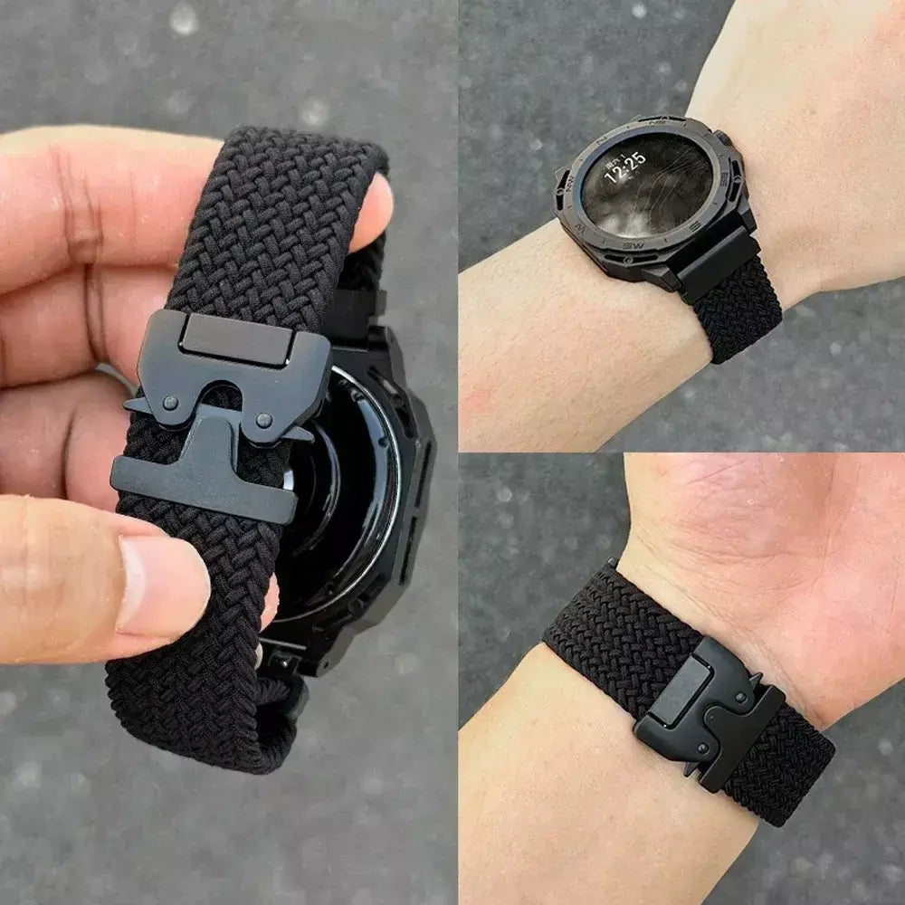 Pulseira de paraquedas de 20mm 22mm para garmin venu 4 3 2 sq band para forerunner 165/255/265/570 pulseira vivoactive 4 5 6 pulseira