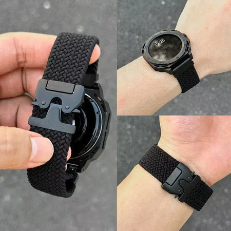 Pulseira de paraquedas de 20mm 22mm para garmin venu 4 3 2 sq band para forerunner 165/255/265/570 pulseira vivoactive 4 5 6 pulseira
