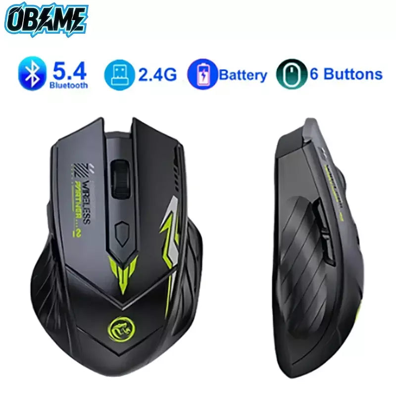Obame 2025new silencioso bluetooth sem fio mouse recarregável display de nível da bateria para computador pc portátil escritório gaming mouse