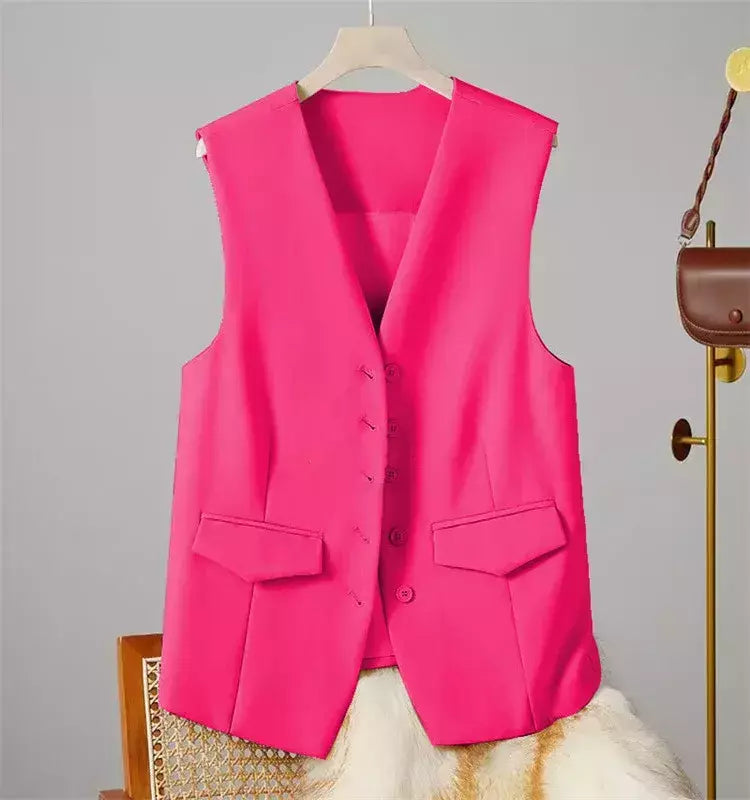 Colete vintage sem mangas feminino, Casacos elegantes, Casacos, Roupa casual, Monocromática, Streetwear, Primavera, Verão, Outono, Vestuário