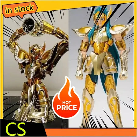 Em estoque cs transcendente saint roupas mito de saint seiya ouro aquário renascimento liga móvel para coleção de presentes
