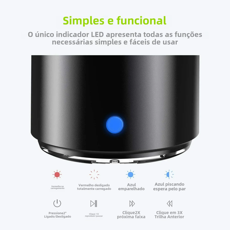 EWA A106 Pro Mini alto-falante Bluetooth com radiador de graves personalizado, IPX7 à prova d'água, alto-falantes super portáteis, estojo de viagem embalado