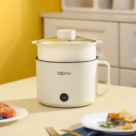 Panela elétrica de arroz multifuncional, 1,8l, pan de aquecimento, macarrão, ovos, sopa, vaporizador, antiaderente, eletrodoméstico