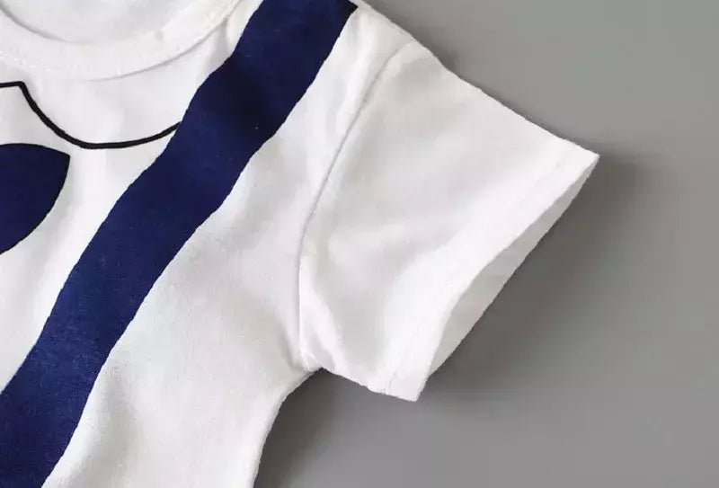 Macacão fino dos desenhos animados para bebês meninos e meninas, macacão de manga curta, macacão infantil recém-nascido, traje de verão, novo, 0-2 anos