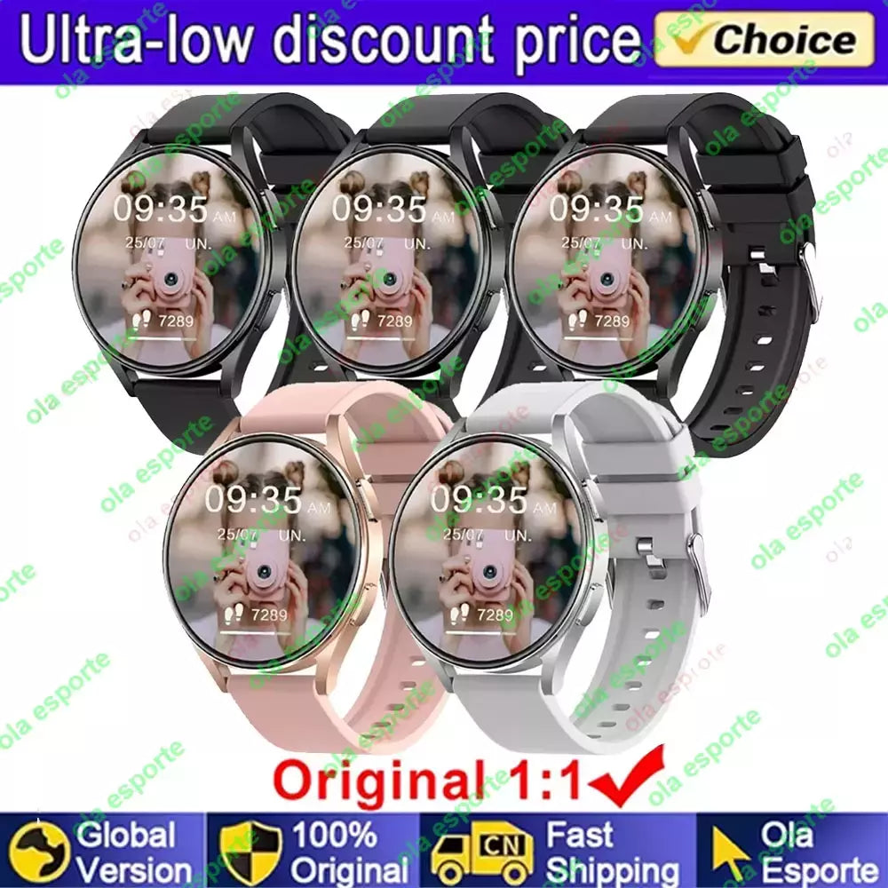 Samsung-Galaxy Smartwatch para homens e mulheres, monitoramento de saúde AMOLED, relógio impermeável, assistente de voz, chamada Bluetooth, relógio inteligente, 2022