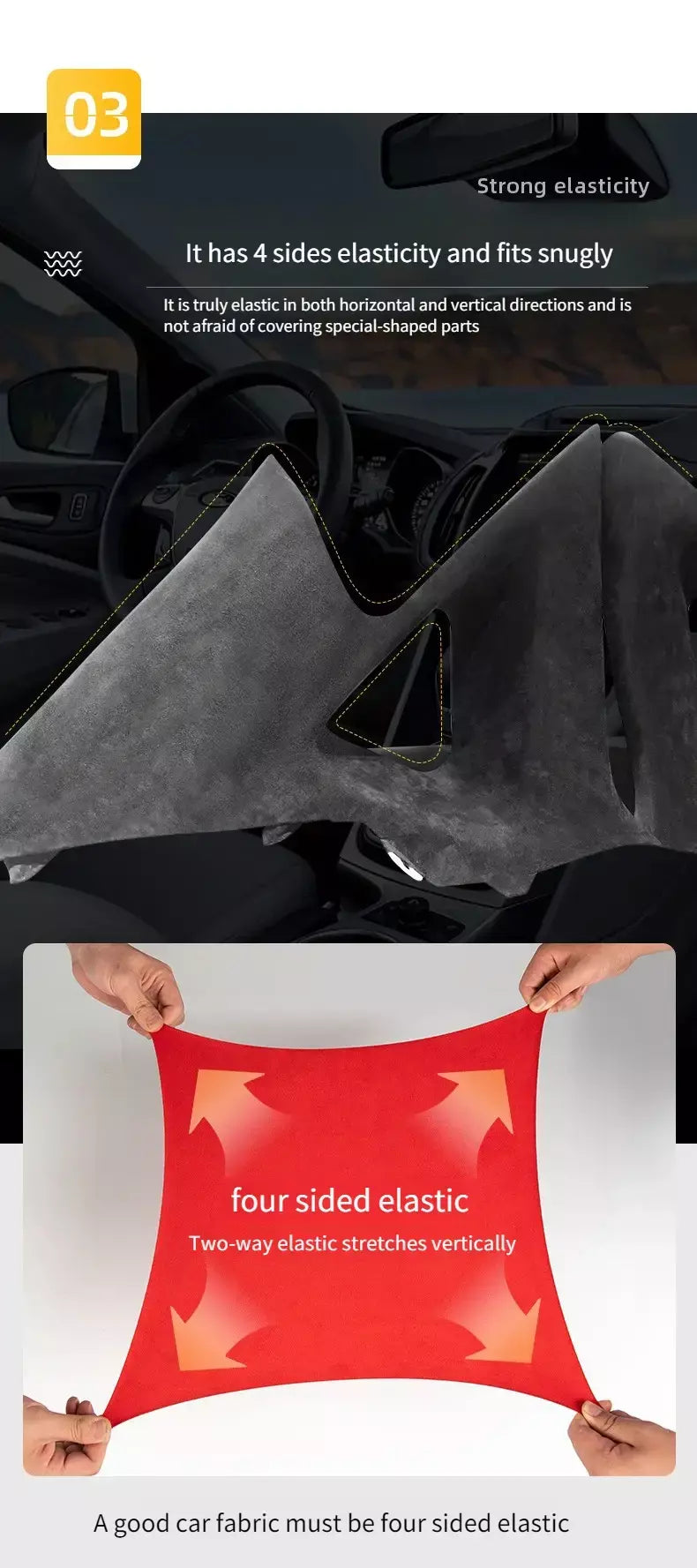 Tecido de camurça autoadesivo elástico de 4 lados pelo metro para modificação interior do carro estofamento contador costura pano wearable