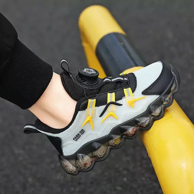 Crianças sapatos esportivos meninos moda correndo lazer malha confortável ao ar livre crianças sapatos casuais tênis leves tênis