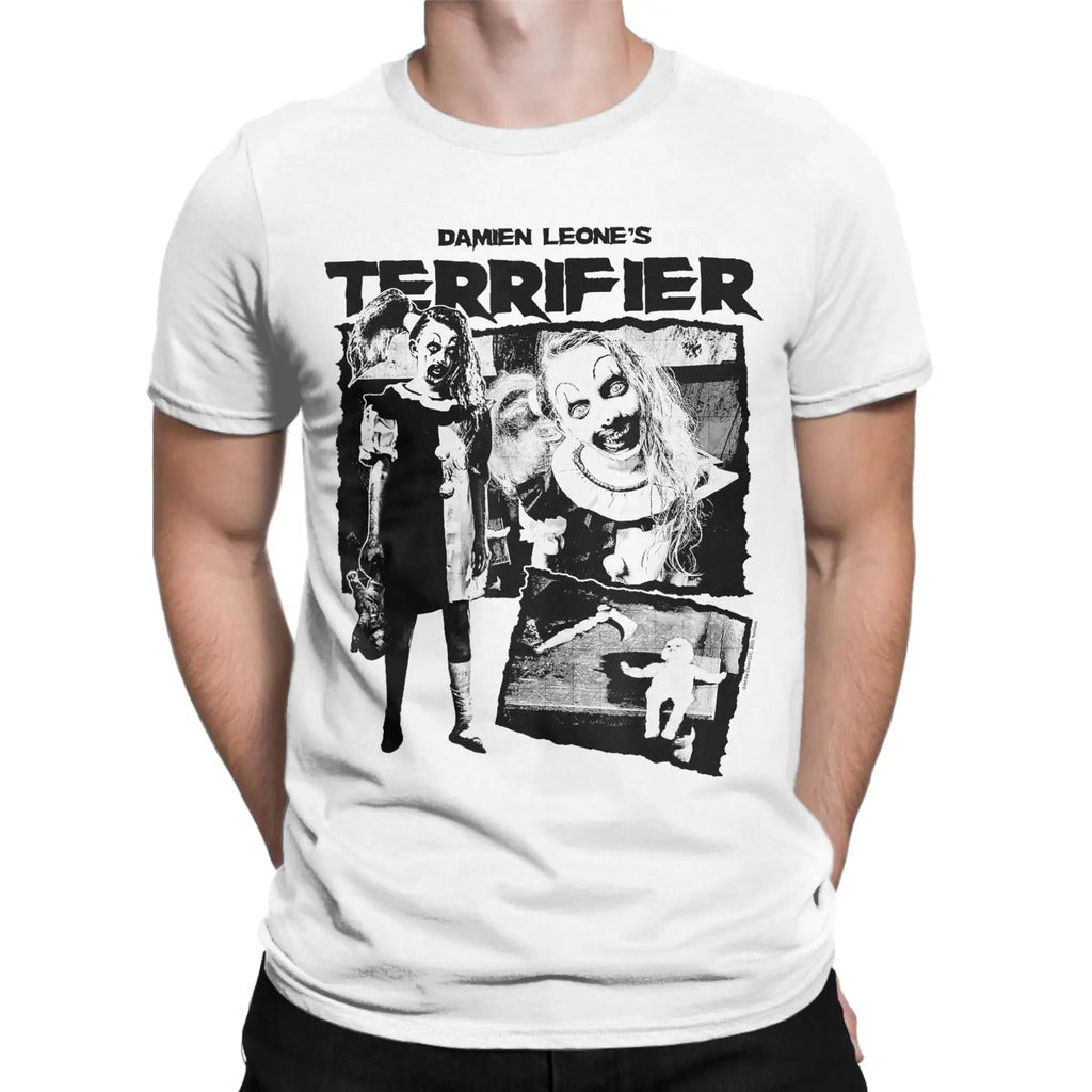 Terrificantes olhos brilhantes arte camiseta masculina novidade puro algodão camisetas crewneck manga curta camisetas roupas tamanhos grandes