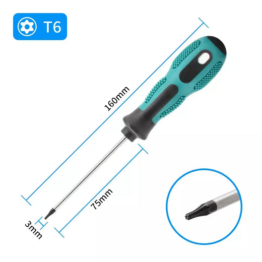 Conjuntos de chave de fenda torx magnética precisão t5 t6 t7 t8 t9 t10 t15 t20 t25 t27 t30 torx controlador segurança reparação kit ferramentas manuais