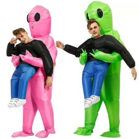 Halloween adulto alienígena traje inflável crianças meninos menina festa de natal cosplay das mulheres dos homens terno engraçado vestido anime festa extravagante