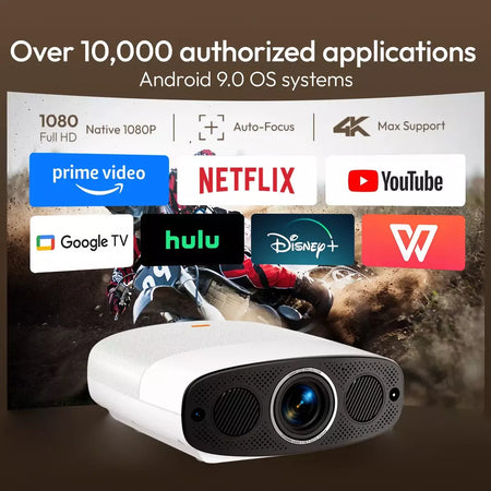 Vevshao a22 projetor full hd 1080p 4k 1000ansi android wifi foco automático 10w * 2 projetor de home theater para vídeo de reunião de escritório