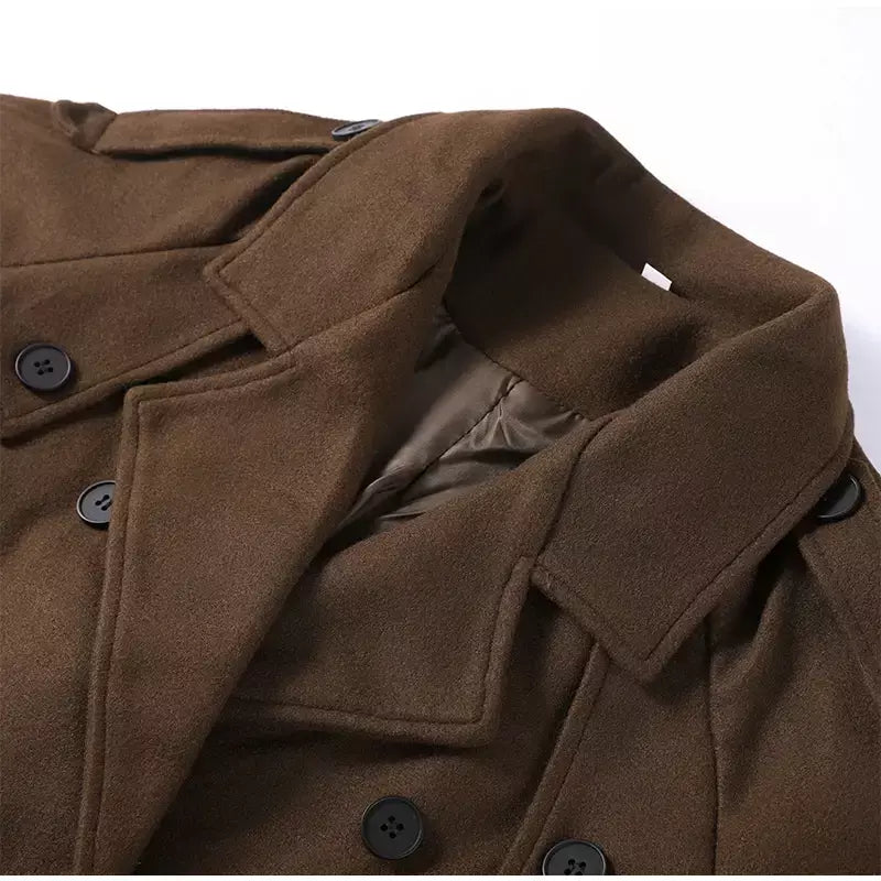 Trench coat maxi oversized feminino com lapela entalhada com cinto duplo breasted vintage streetwear 2025 tendência casual casacos diários