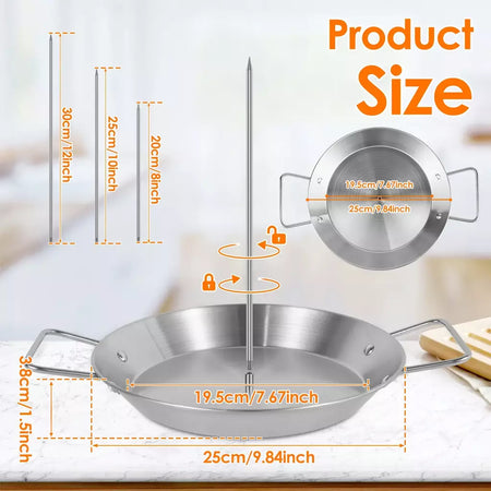 Espeto de carne vertical de aço inoxidável para churrasco grelha de espeto vertical com 3 pontas de reposição para churrasco espeto vertical grelha rack