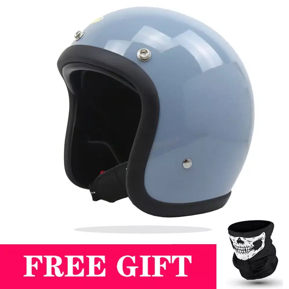 Genuíno vintage tt & cocascos fibra de vidro capacete da motocicleta retro scooter equitação rosto aberto 3/4 jet casco moto capacete dot aprovado