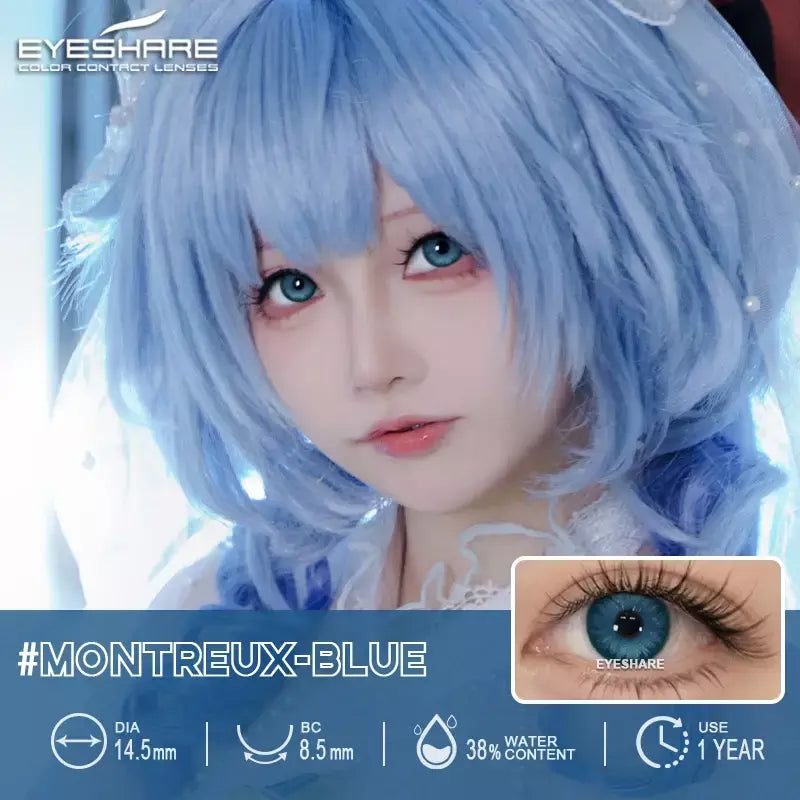 AMARA 1 par de lentes de contato coloridas para olhos, lentes azuis para cosplay de anime, lentes coloridas roxas, rosa y2k, lentes vermelhas coloridas