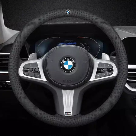 Para bmw m capa de volante do carro g20 f11 e87 f30 f10 x3 g01 x5 f40 f16 m3 x1 x7 1 3 5 7 série couro antiderrapante acessórios