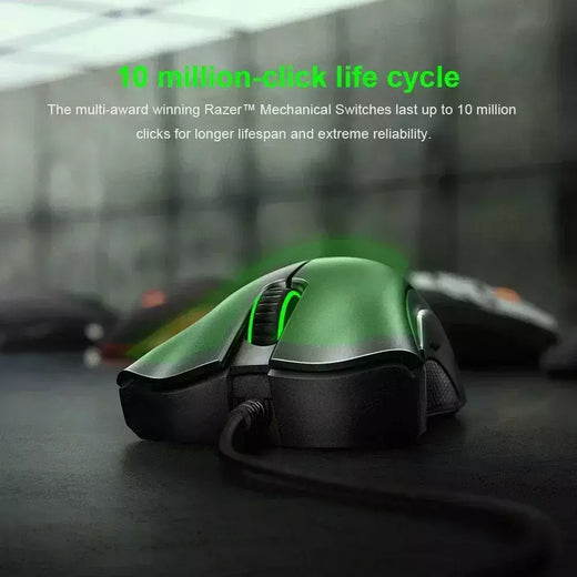 Razer-DeathAdder Essential Wired Gaming Mouse, 6400DPI, Sensor Óptico, 5 Botões Independentemente, Laptop, PC, Gamer, Original