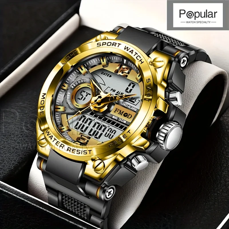 Relógio de pulso militar de aço digital masculino led relógio de quartzo relógio esportivo masculino grandes relógios masculinos