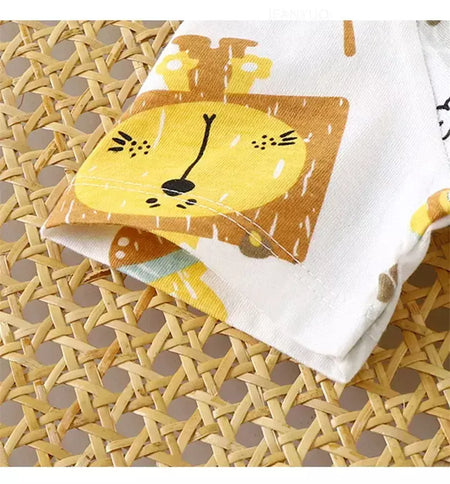 Bonito dos desenhos animados do bebê macacão verão de manga curta algodão fino recém-nascido roupas infantis bodysuit meninos meninas rastejando roupas macacão